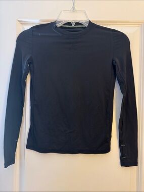 Cuddl Duds Black Long-Sleeve Thermal Top